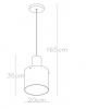 Lampa wisząca miedziana szklany bursztynowy klosz TOLEDO 74405/01/62 Lucide
